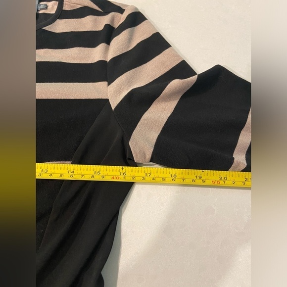 Gabby Skye Black And Beige 3/4 Sleeve Dress Sz 10 - Picture 7 of 16